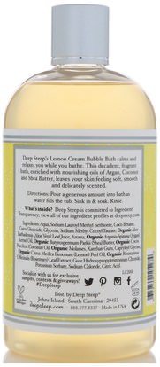 Herb-sa Deep Steep, Bubble Bath, Lemon Cream, 17 fl oz (503 ml)