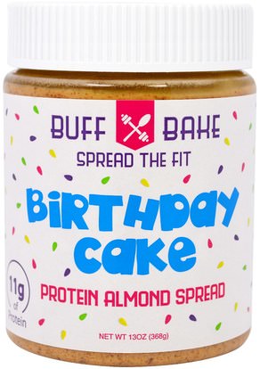 Buff Bake, Birthday Cake Protein Almond Spread, 13 oz (368 g) ,الطعام، المربيات، سبرياد