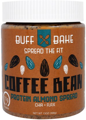 Buff Bake, Coffee Bean Protein Almond Spread, 13 oz (368 g) ,الطعام، زبدة اللوز