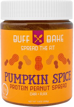 Buff Bake, Pumpkin Spice Protein Peanut Spread, 13 oz (368 g) ,الطعام، المربيات، سبرياد