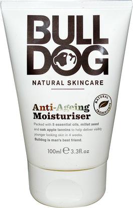 Bulldog Skincare For Men, Anti-Ageing Moisturiser, 3.3 fl oz (100 ml) ,الجمال، رجل العناية بالبشرة، العناية بالوجه، نوع البشرة مكافحة الشيخوخة الجلد