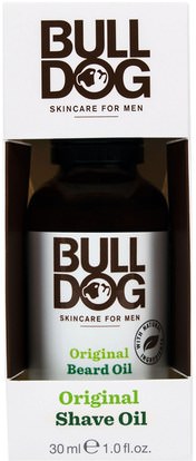 Bulldog Skincare For Men, Original Shave Oil, 1.0 fl oz (30 ml) ,الجمال، رجل العناية بالبشرة، الحلاقة