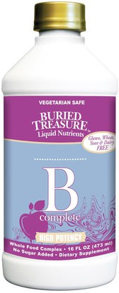 Buried Treasure, Nutritionals, B Complete, 16 fl oz (473 ml) ,دفن الكنز الفيتامينات والمعادن، دفن الكنز الرجال