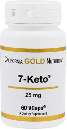 California Gold Nutrition, CGN, 7-Keto, 25 mg, 60 VCaps ,المكملات الغذائية، 7-كيتو، ديا