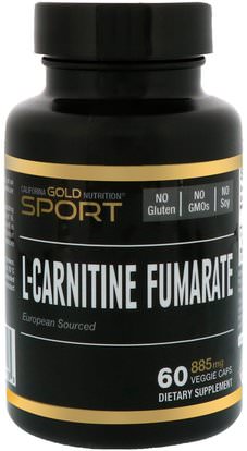 California Gold Nutrition, CGN, Sport, L-Carnitine Fumarate, 885 mg, 60 Veggie Caps ,كغن الرياضة النقية، كغن الأحماض الأمينية، الأحماض الأمينية، ل كارنيتين