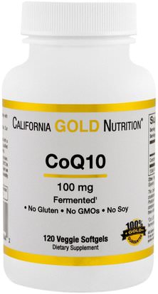 California Gold Nutrition, CGN, CoQ10, 100 mg, 120 Veggie Softgels ,كغن coq10، والمكملات الغذائية، coq10