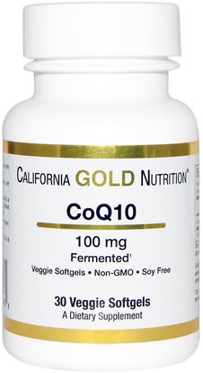 California Gold Nutrition, CGN, CoQ10, 100 mg, 30 Veggie Softgels ,كغن coq10، والمكملات الغذائية، coq10