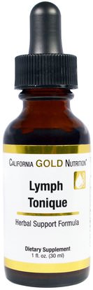 California Gold Nutrition, CGN, Lymph Tonique, 1 fl oz (30 ml) ,الأعشاب، الأعشاب