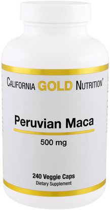 California Gold Nutrition, CGN, Peruvian Maca, 500 mg, 240 Veggie Caps ,كغن ماكا، والمكملات الغذائية، أدابتوغن