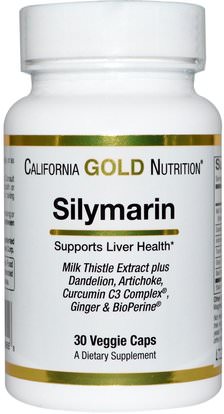 California Gold Nutrition, CGN, Silymarin, Milk Thistle Extract Complex, 300 mg, 30 Veggie Caps ,كغن حليب الشوك، الصحة، الحليب الشوك (سيليمارين)