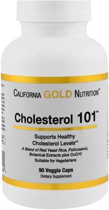 California Gold Nutrition, CGN, Targeted Support, Cholesterol 101, 90 Veggie Capsules ,كغن الظروف 101، الصحة، دعم الكولسترول