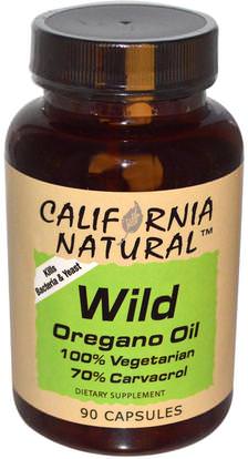 California Natural, Wild Oregano Oil, 90 Capsules ,المكملات الغذائية، زيت أوريغانو