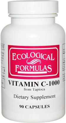Cardiovascular Research Ltd., Ecological Formulas, Vitamin C-1000, 90 Capsules ,الفيتامينات، فيتامين ج