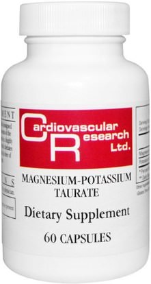 Cardiovascular Research Ltd., Magnesium-Potassium Taurate, 60 Capsules ,المكملات الغذائية، والمعادن، والبوتاسيوم المغنيسيوم