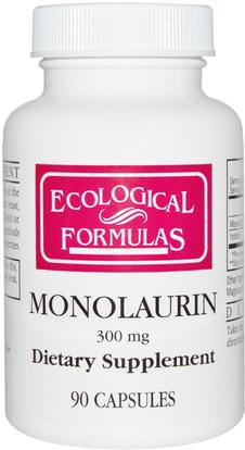 Cardiovascular Research Ltd., Monolaurin, 300 mg, 90 Capsules ,المكملات الغذائية، إيفا أوميجا 3 6 9 (إيبا دا)، هيلث