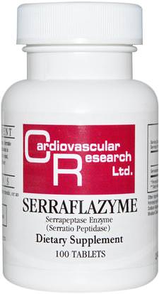 Cardiovascular Research Ltd., Serraflazyme, 100 Tablets ,والمكملات الغذائية، والانزيمات، سيرابيبتاس