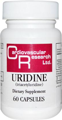 Cardiovascular Research Ltd., Uridine, 60 Capsules ,والصحة، واضطراب نقص الانتباه، إضافة، أدهد، الدماغ