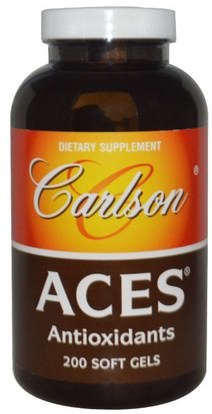 Carlson Labs, ACES, 200 Softgels ,المكملات الغذائية، مضادات الأكسدة، الفيتامينات