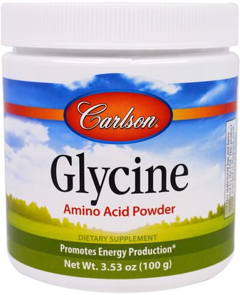 Carlson Labs, Glycine, Amino Acid Powder, 3.53 oz (100 g) ,المكملات الغذائية، الأحماض الأمينية، l الجلايسين