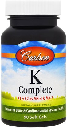 Carlson Labs, K-Complete, 90 Softgels ,الفيتامينات، فيتامين k