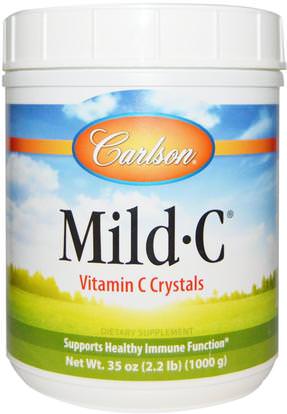 Carlson Labs, Mild-C, Vitamin C Crystals, 35 oz (1000 g) ,الفيتامينات، فيتامين ج مسحوق وبلورات