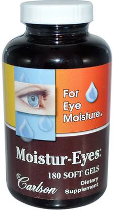 Carlson Labs, Moisture-Eyes, 180 Soft Gels ,والرعاية الصحية، والعناية بالعيون، والرعاية الرؤية، والرؤية