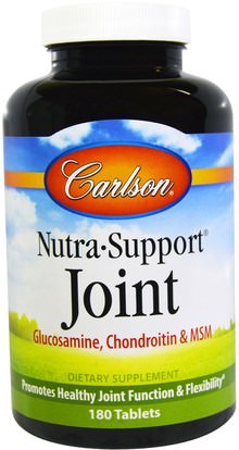 Carlson Labs, Nutra-Support Joint, 180 Tablets ,والصحة، والعظام، وهشاشة العظام، والصحة المشتركة