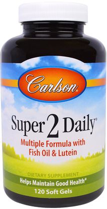 Carlson Labs, Super 2 Daily, 120 Soft Gels ,الفيتامينات، الفيتامينات