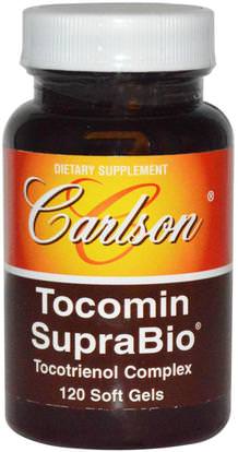 Carlson Labs, Tocomin SupraBio, 120 Softgels ,الفيتامينات، فيتامين e توكوترينولس