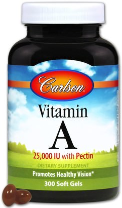 Carlson Labs, Vitamin A, 25,000 IU, 300 Softgels ,الفيتامينات، فيتامين أ