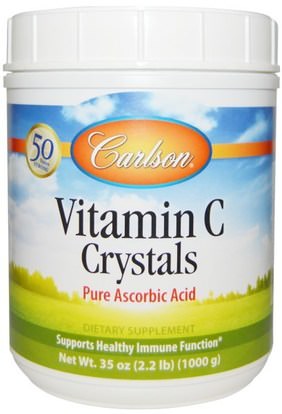 Carlson Labs, Vitamin C Crystals, 35 oz (1000 g) ,الفيتامينات، فيتامين ج مسحوق وبلورات