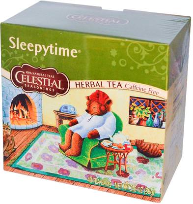 Celestial Seasonings, Herbal Tea, Caffeine Free, Sleepytime, 40 Tea Bags, 2.0 (58 g) ,التوابل السماوية، والغذاء، والشاي العشبية