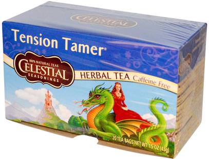 Celestial Seasonings, Herbal Tea, Tension Tamer, Caffeine Free, 20 Tea Bags, 1.5 oz (43 g) ,التوابل السماوية