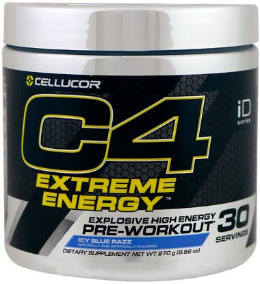Cellucor, C4 Extreme Energy, Pre-Workout, Icy Blue Razz, 9.52 oz (270 g) ,والصحة، والطاقة، والرياضة
