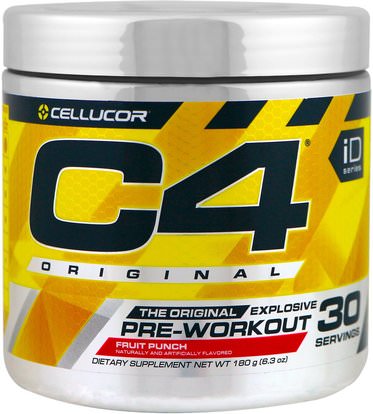 Cellucor, C4 Original Explosive, Pre-Workout, Fruit Punch, 6.3 oz (180 g) ,والرياضة، تجريب