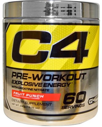 Cellucor, C4, Pre-Workout, Explosive Energy, Fruit Punch, 13.75 oz (390 g) ,والرياضة، والكرياتين، تجريب