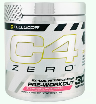 Cellucor, C4 Zero, Pre-Workout, Strawberry Watermelon, 9.0 oz (255 g) ,والصحة، والطاقة، والرياضة