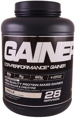 Cellucor, Cor-Performance Gainer, Vanilla, 5.37 lbs (2436 g) ,والرياضة، والمكملات الغذائية، والبروتين