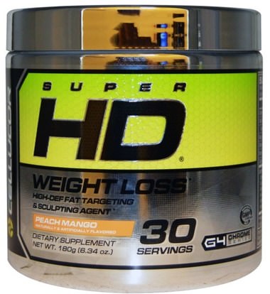 Cellucor, Super HD, Weight Loss, Peach Mango, 6.34 oz (180 g) ,وفقدان الوزن، والنظام الغذائي، وحرق الدهون