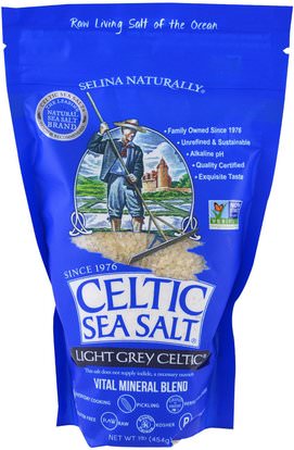 Celtic Sea Salt, Light Grey Celtic, Vital Mineral Blend, 1 lb (454 g) ,الطعام، التوابل و التوابل، ملح البحر سلتيك رمادي فاتح سلتيك