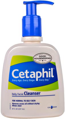 Cetaphil, Daily Facial Cleanser, 8 fl oz (237 ml) ,الجمال، العناية بالوجه، منظفات الوجه