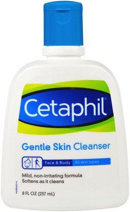 Cetaphil, Gentle Skin Cleanser, 8 fl oz (237 ml) ,حمام، الجمال، هلام الاستحمام