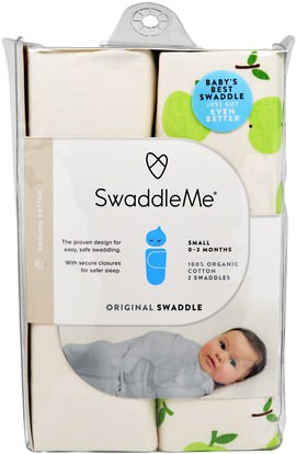 صحة الطفل، إمرأة، اطفال Summer Infant, Swaddle Me, Original Swaddle, Small, 0-3 Months, 2 Swaddles