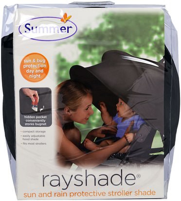 الأطفال الصحة، الطفل، الأطفال، اكسسوارات السفر للطفل Summer Infant, Rayshade, Sun and Rain Protective Stroller Shade, 1 Piece