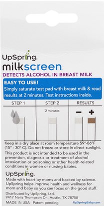 صحة الطفل، تغذية الطفل، الرضاعة الطبيعية UpSpring, Milkscreen, 20 Test Strips