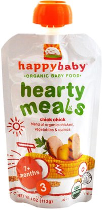 صحة الطفل، تغذية الطفل، الغذاء Nurture Inc. (Happy Baby), Organic Baby Food, Hearty Meals, Chick Chick, Stage 3, 4 oz (113 g)