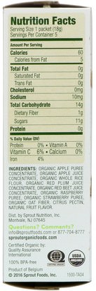 صحة الطفل، تغذية الطفل Sprout Organic, Crispy Chews, Red Berry & Beet, 5 Packets, 0.63 oz (18 g) Each
