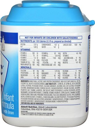 صحة الأطفال، حليب الأطفال والحليب المجفف Similac, Advance, Infant Formula with Iron, Stage 1, 1.45 lb (658 g)
