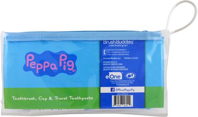 صحة الطفل، ورعاية الطفل عن طريق الفم Brush Buddies, Peppa Pig, Toothbrushing Travel Kit, 3 Piece Kit