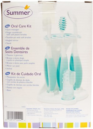 صحة الطفل، العناية بالفم الطفل، أطفال وطفل رضيع الأسنان Summer Infant, Oral Care Kit, 5 Piece Kit